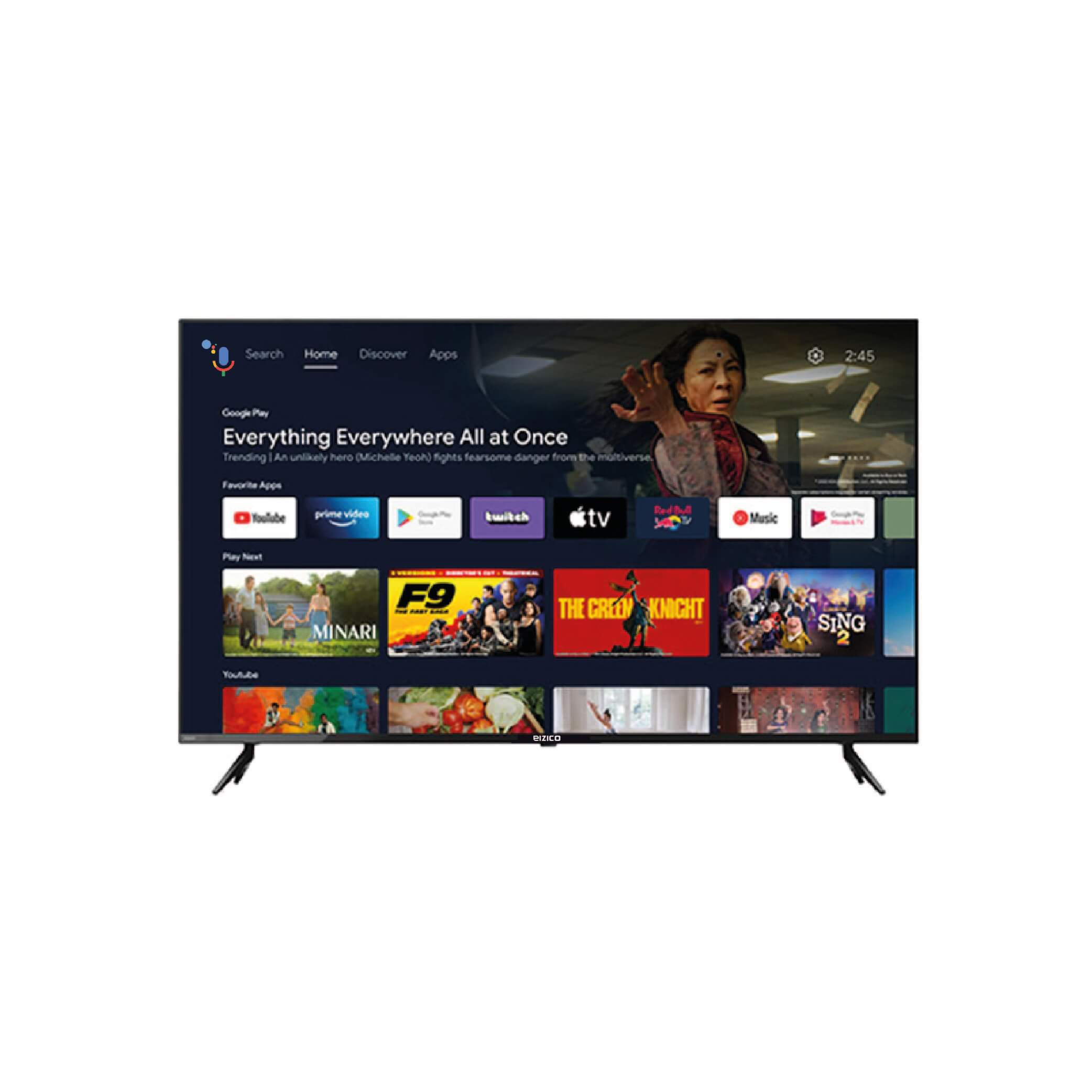 Eizico 50 Inch Smart Frameless Voice Control Led Tv (Model: EL-50VSFL26)