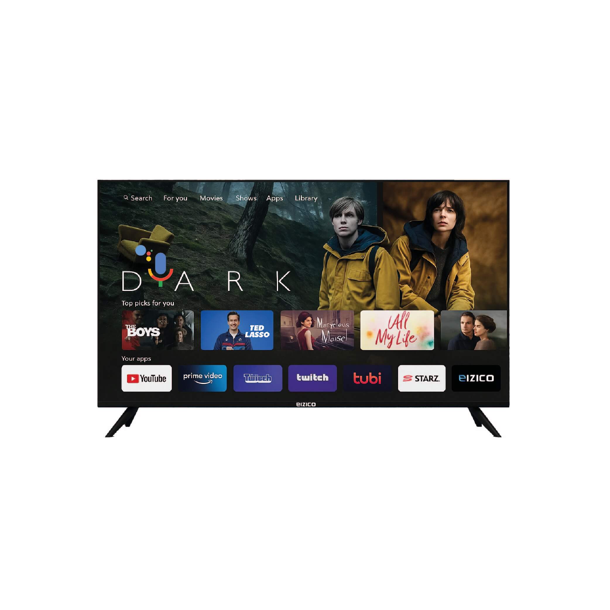 Eizico 65 Inch Smart Frameless Voice Control 4K Led Tv (Model: EL-65VSFL26)