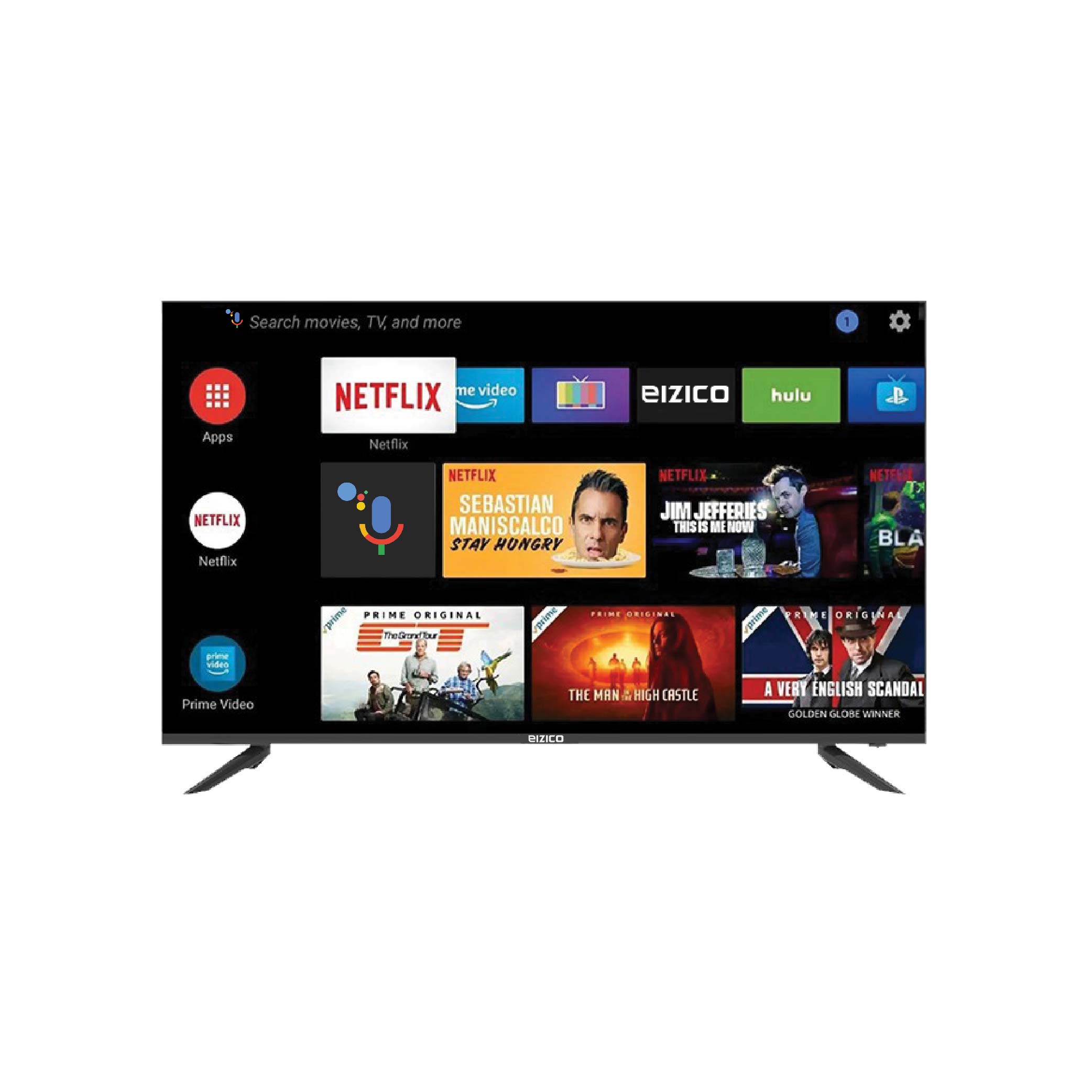 Eizico 43 Inch Smart Frameless Voice Control Led Tv (Model: EL-43VSFL26)