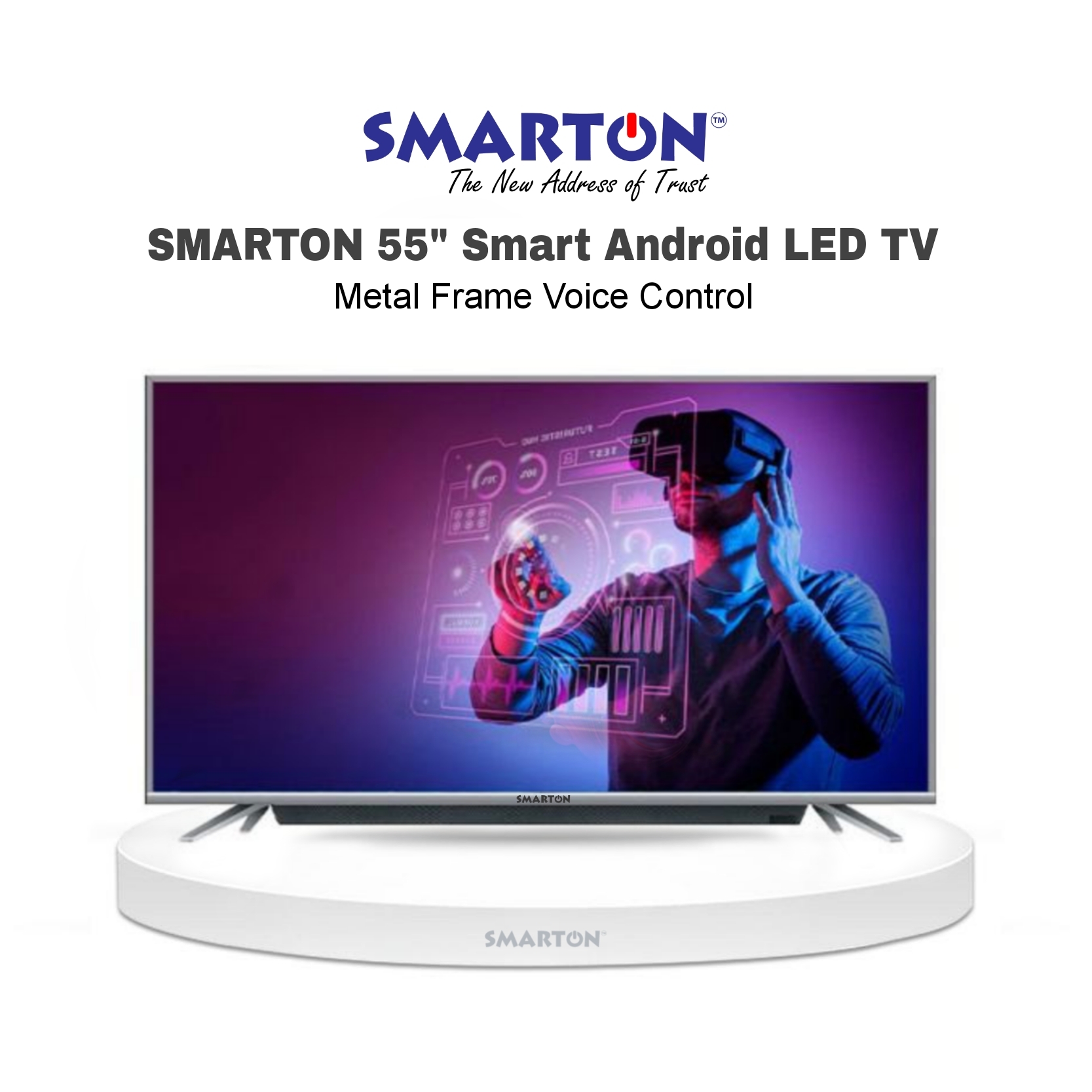 SMARTON 55" SMART 4K ANDROID  METAL FRAME VOICE CONTROL LED TV (MODEL-SM55DK5L)