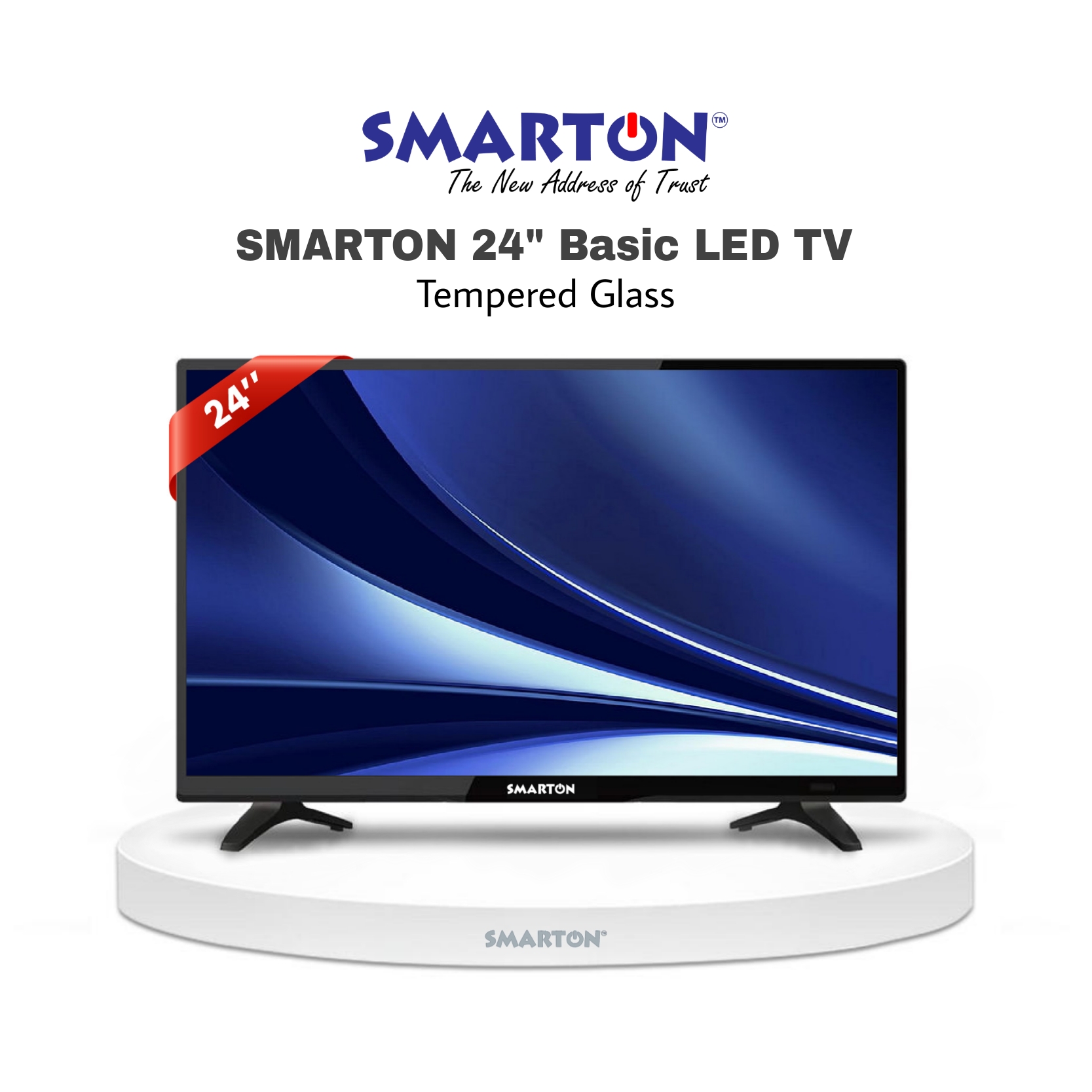 SMARTON 24” BASIC DOUBLE GLASS LED TV (MODEL-SM24BDG26)
