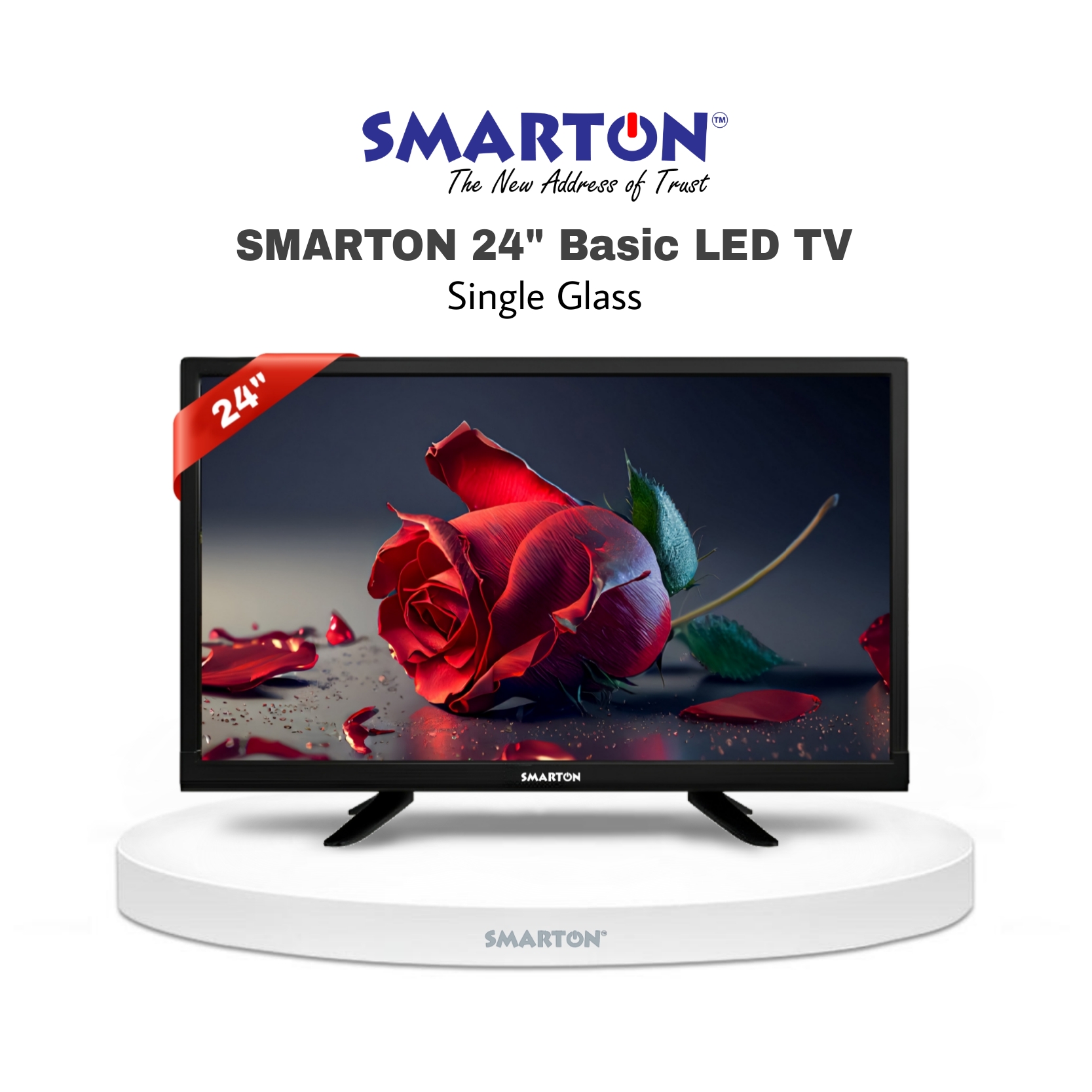 SMARTON 24 INCH BASIC SINGLE GLASS LED TV (MODEL-SM24BSG26)