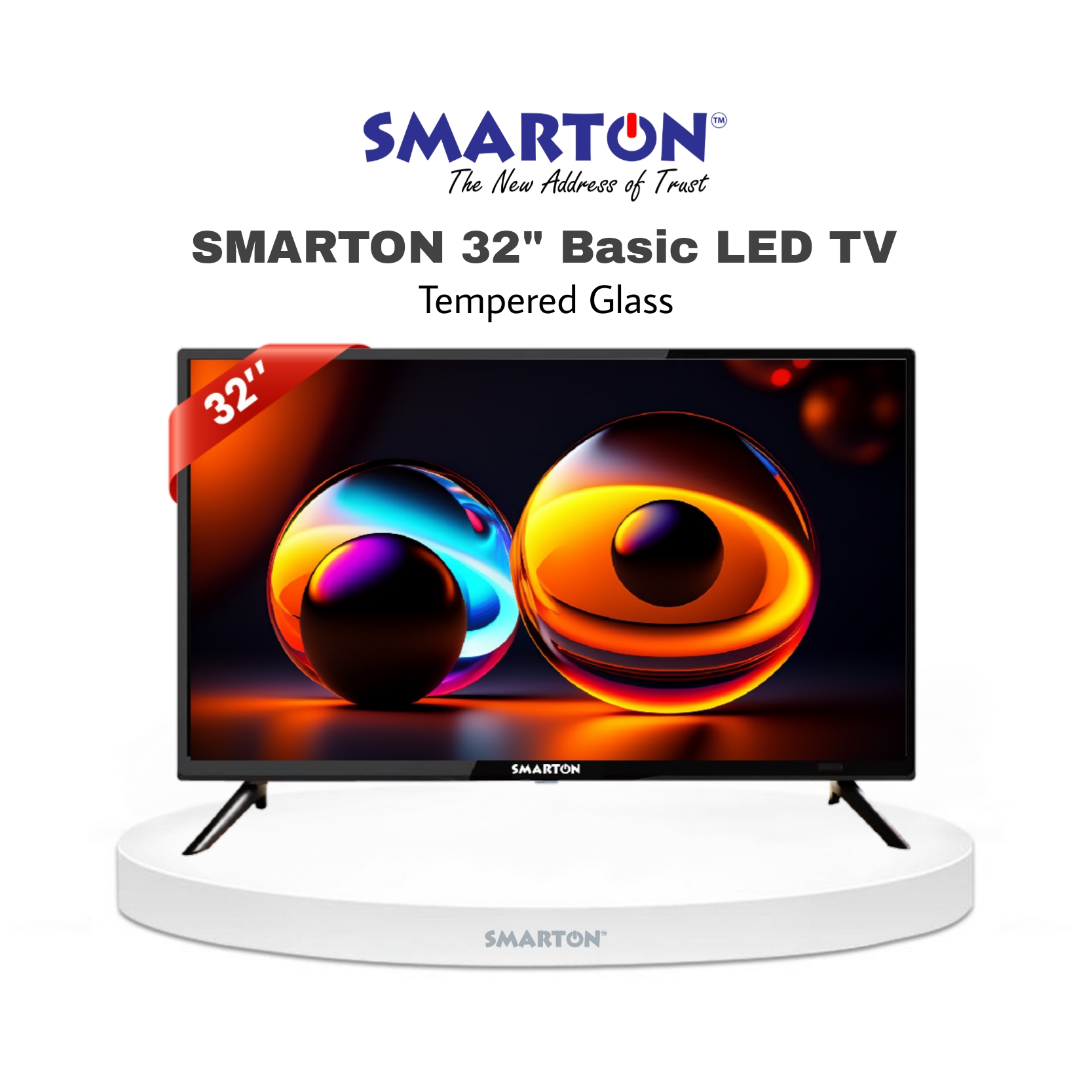 SMARTON 32 INCH BASIC DOUBLE GLASS LED TV (MODEL-SM32BDG26)