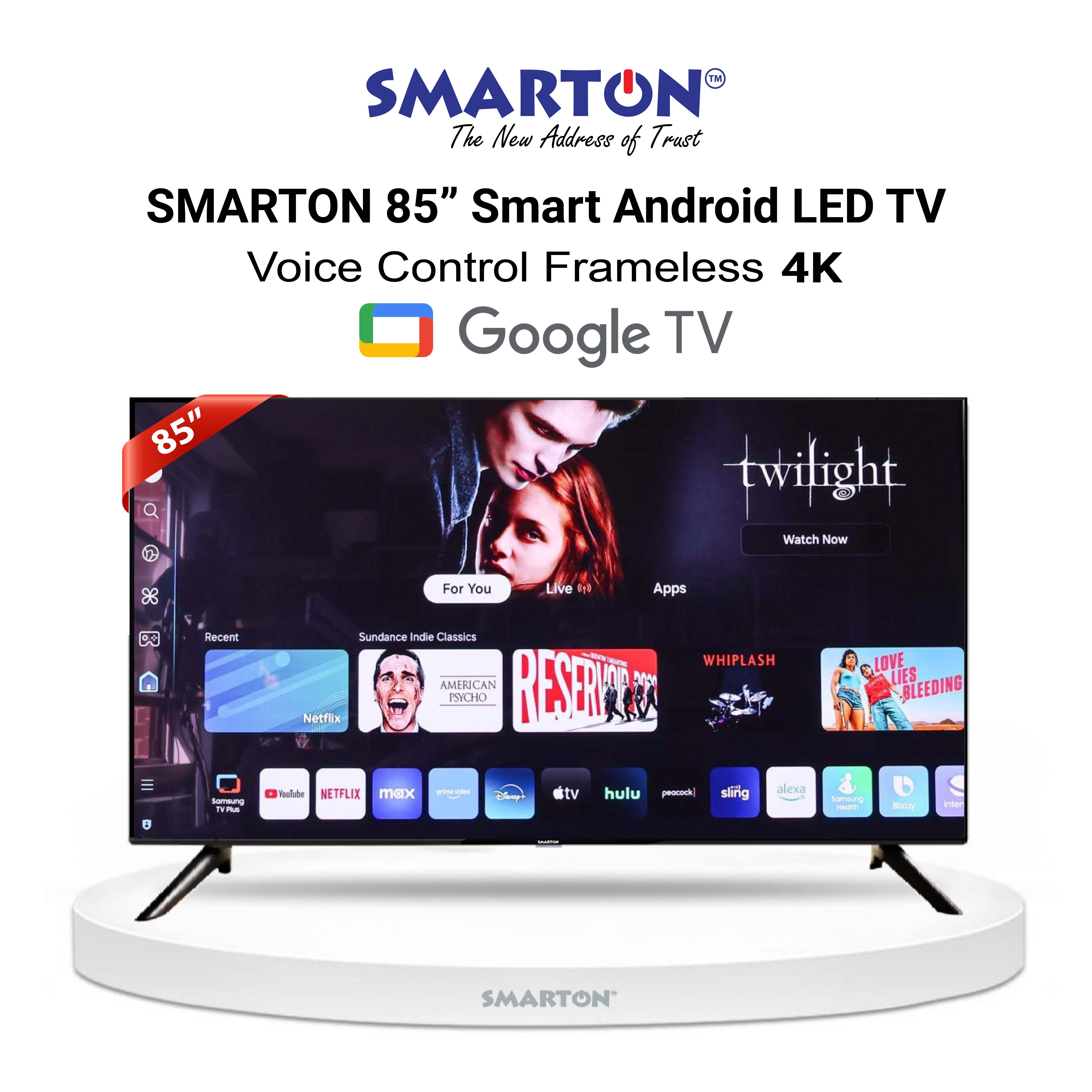 SMARTON 85 INCH SMART GOOGLE VOICE CONTROL 4K LED TV (MODEL: SM-85VGFL26)